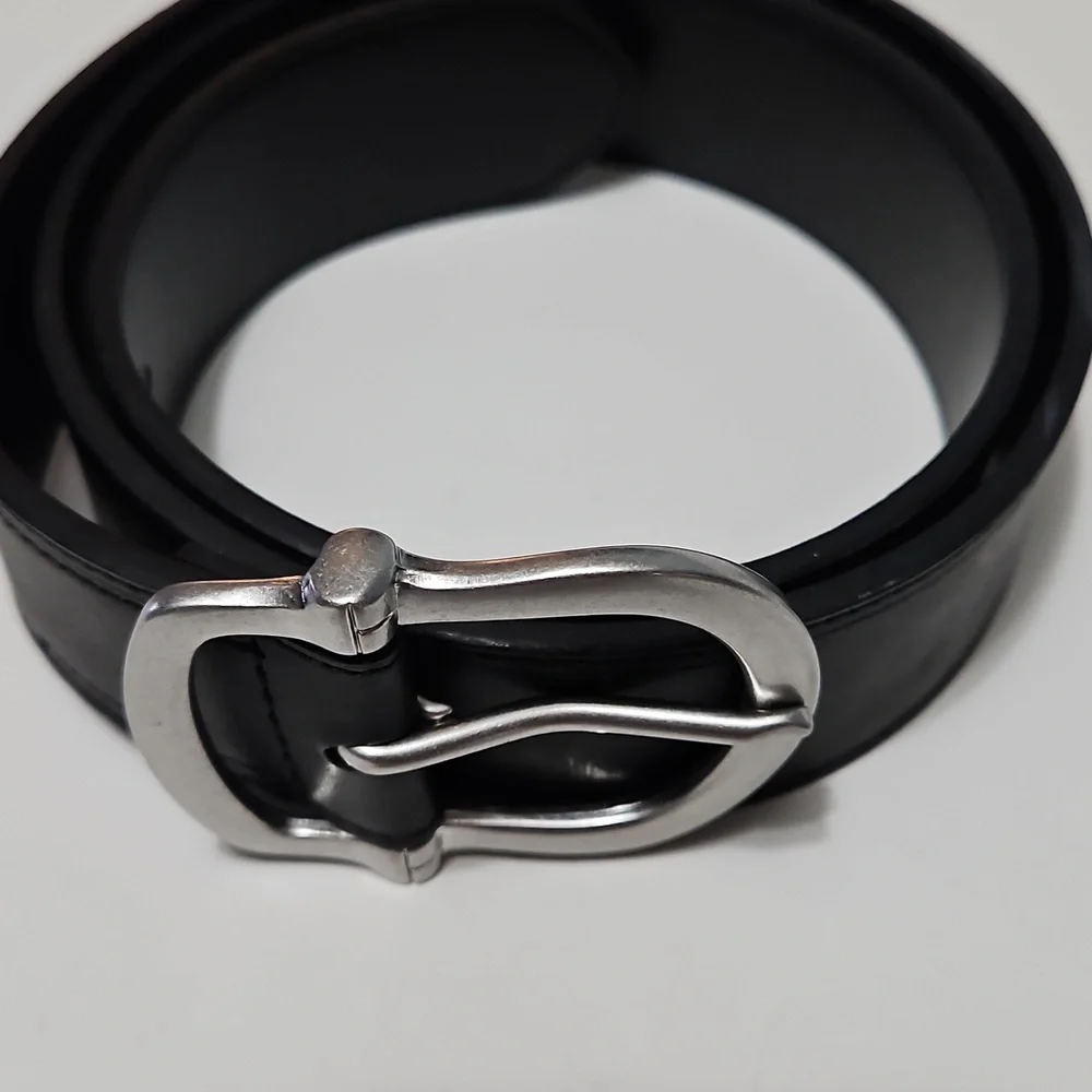 Chaps Men's Black Wide Adjustable Belt Size 29-33 #1132